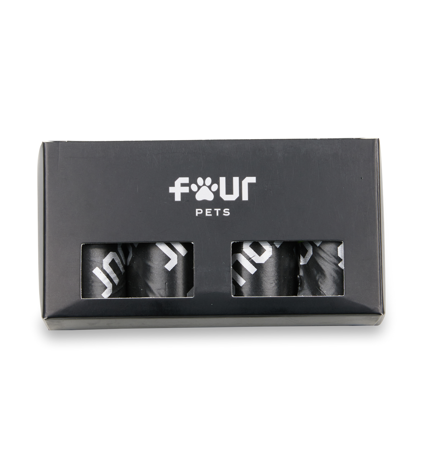 FOUR Pets 4 Pack Poopbag Black