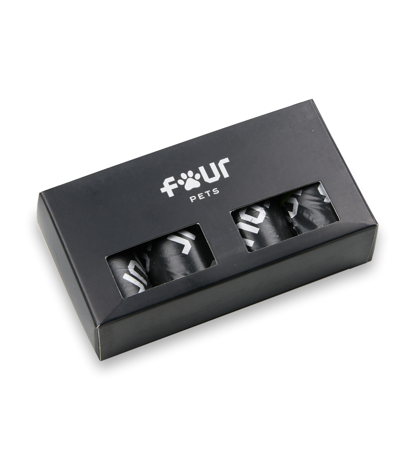 FOUR Pets 4 Pack Poopbag Black