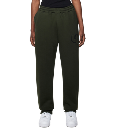 4 Patch Wide Leg Cuffed Pants Army Green