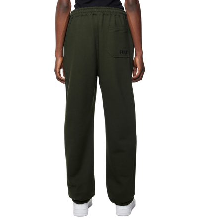 4 Patch Wide Leg Cuffed Pants Army Green