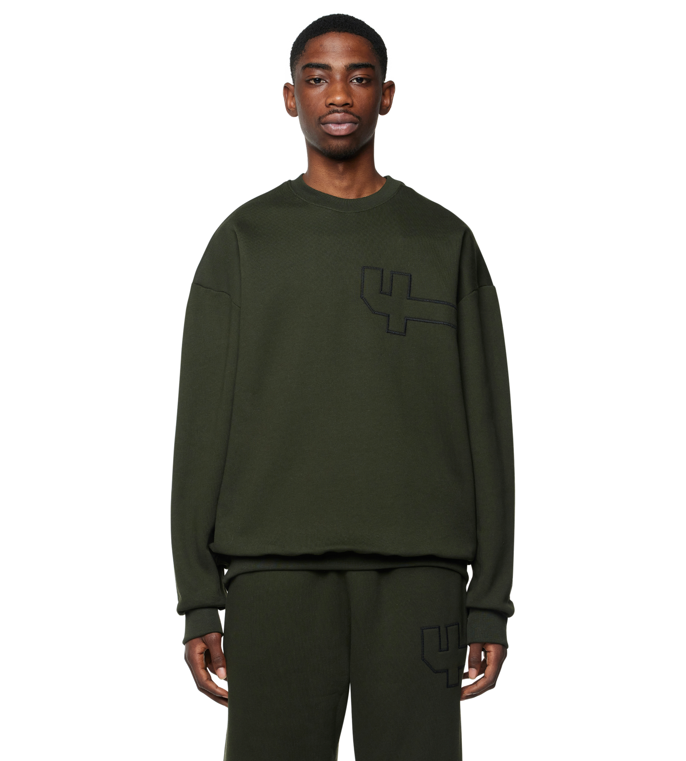 4 Patch Crewneck Army Green
