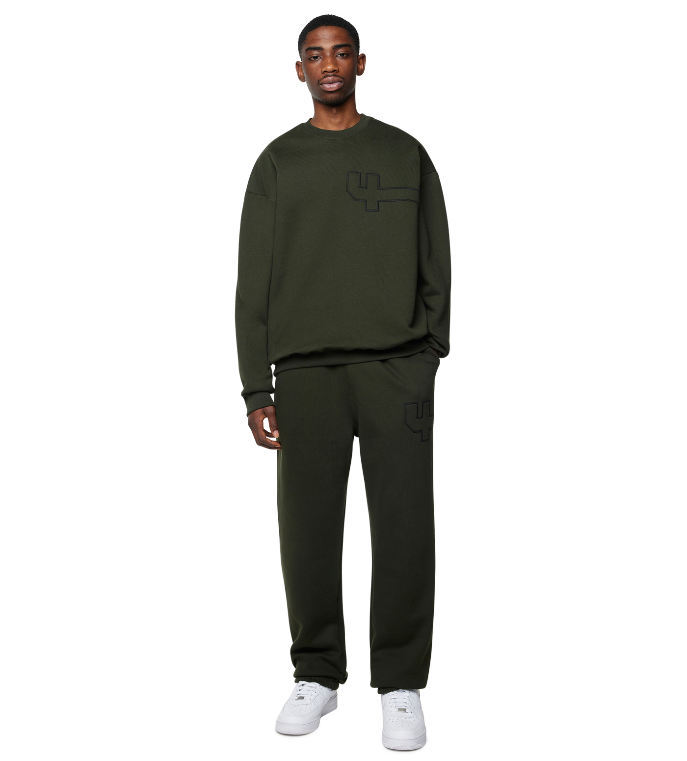 4 Patch Crewneck Army Green