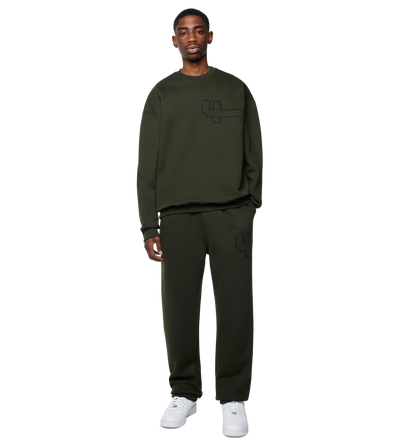 4 Patch Crewneck Army Green