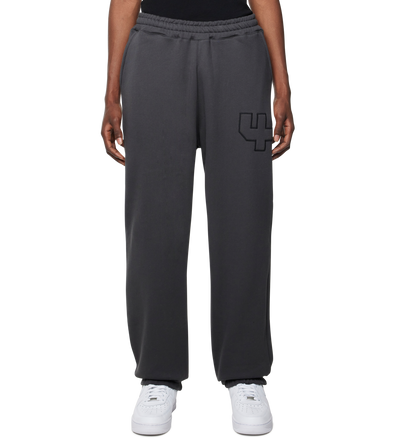 4 Patch Wide Leg Cuffed Pants Asphalt