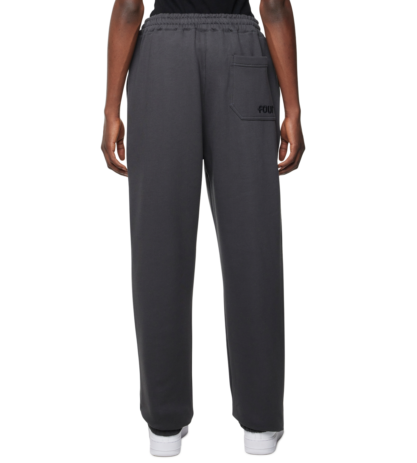 4 Patch Wide Leg Cuffed Pants Asphalt