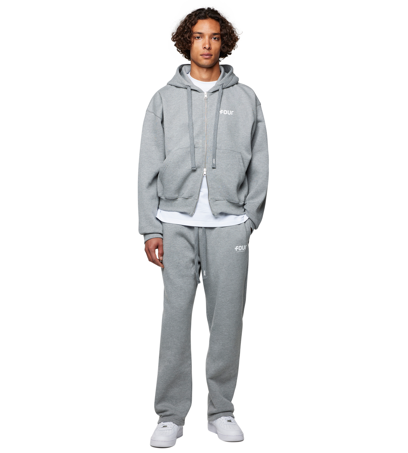 Logo Straight Leg Grey Melange