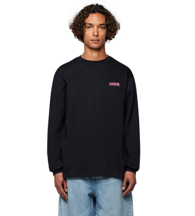 Circles Longsleeve T-shirt Black/ Pink