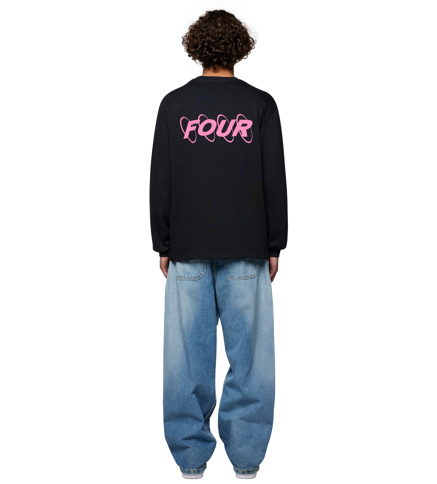 Circles Longsleeve T-shirt Black/ Pink