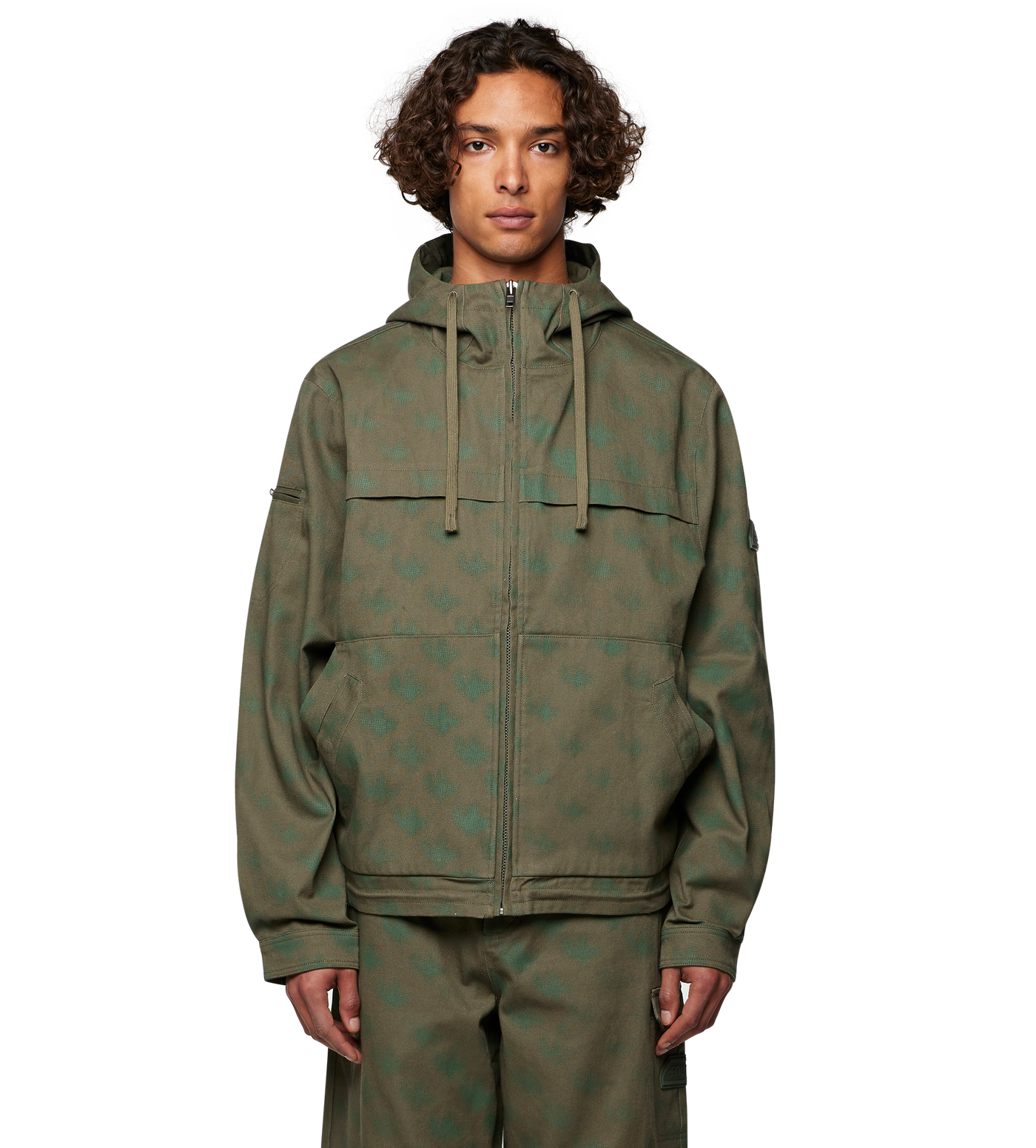 Square Logo Workwear Jacket Moss Green