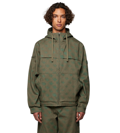 Square Logo Workwear Jacket Moss Green