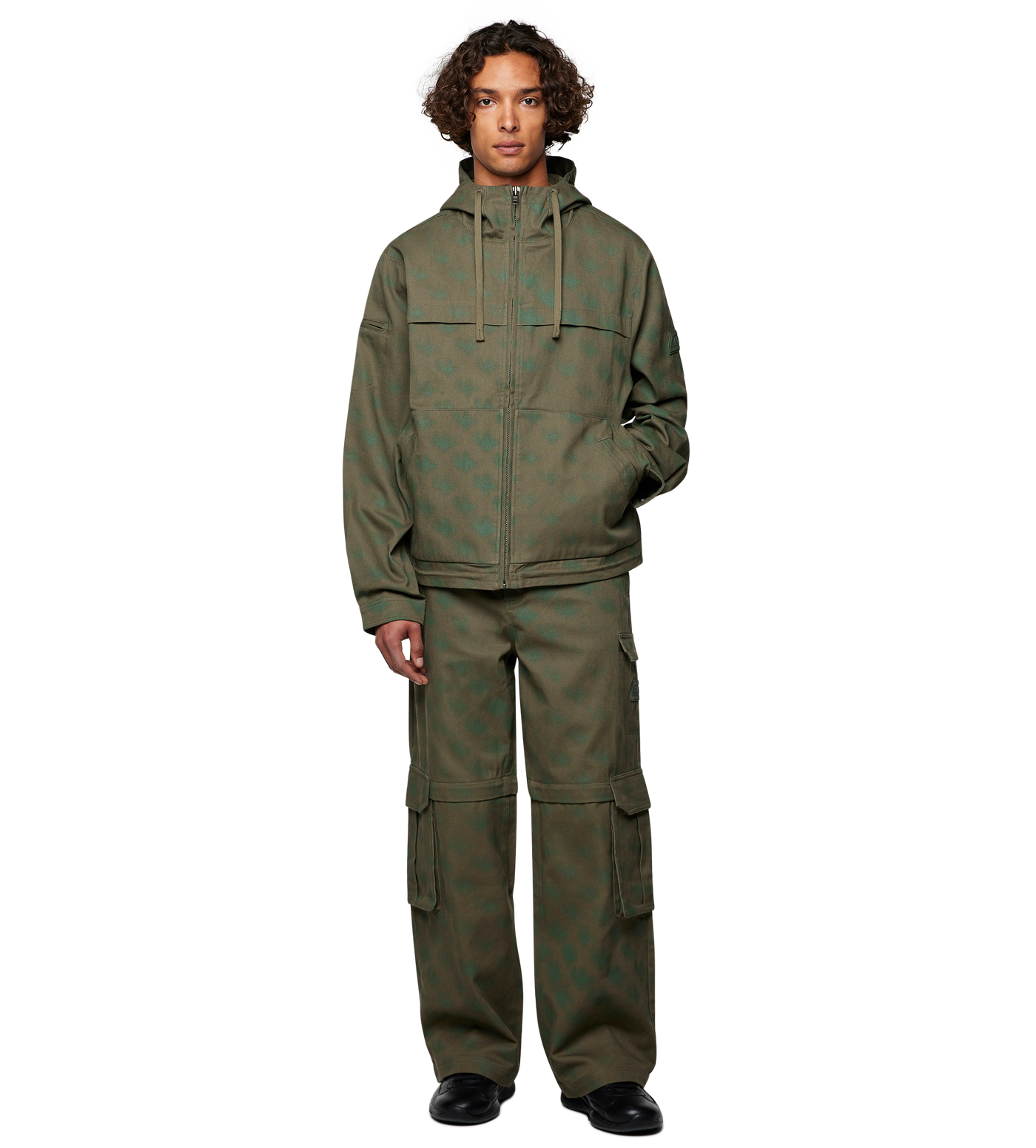 Square Logo Workwear Jacket Moss Green