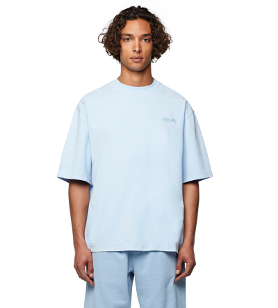 Circles Boxy T-shirt Washed Ice Blue