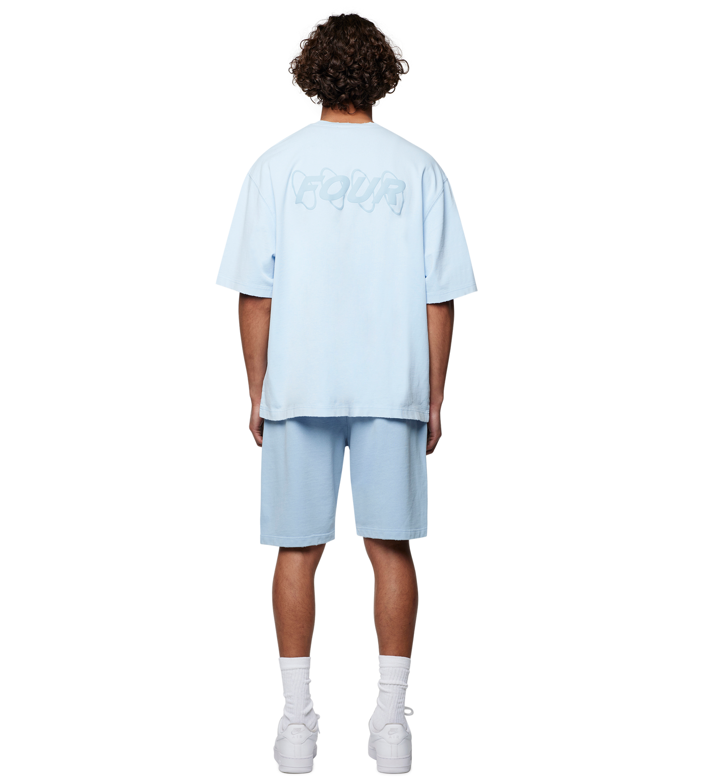 Circles Boxy T-shirt Washed Ice Blue