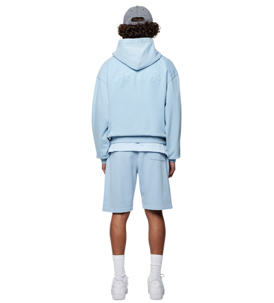 Circles Zip Up Hoodie Washed Ice Blue