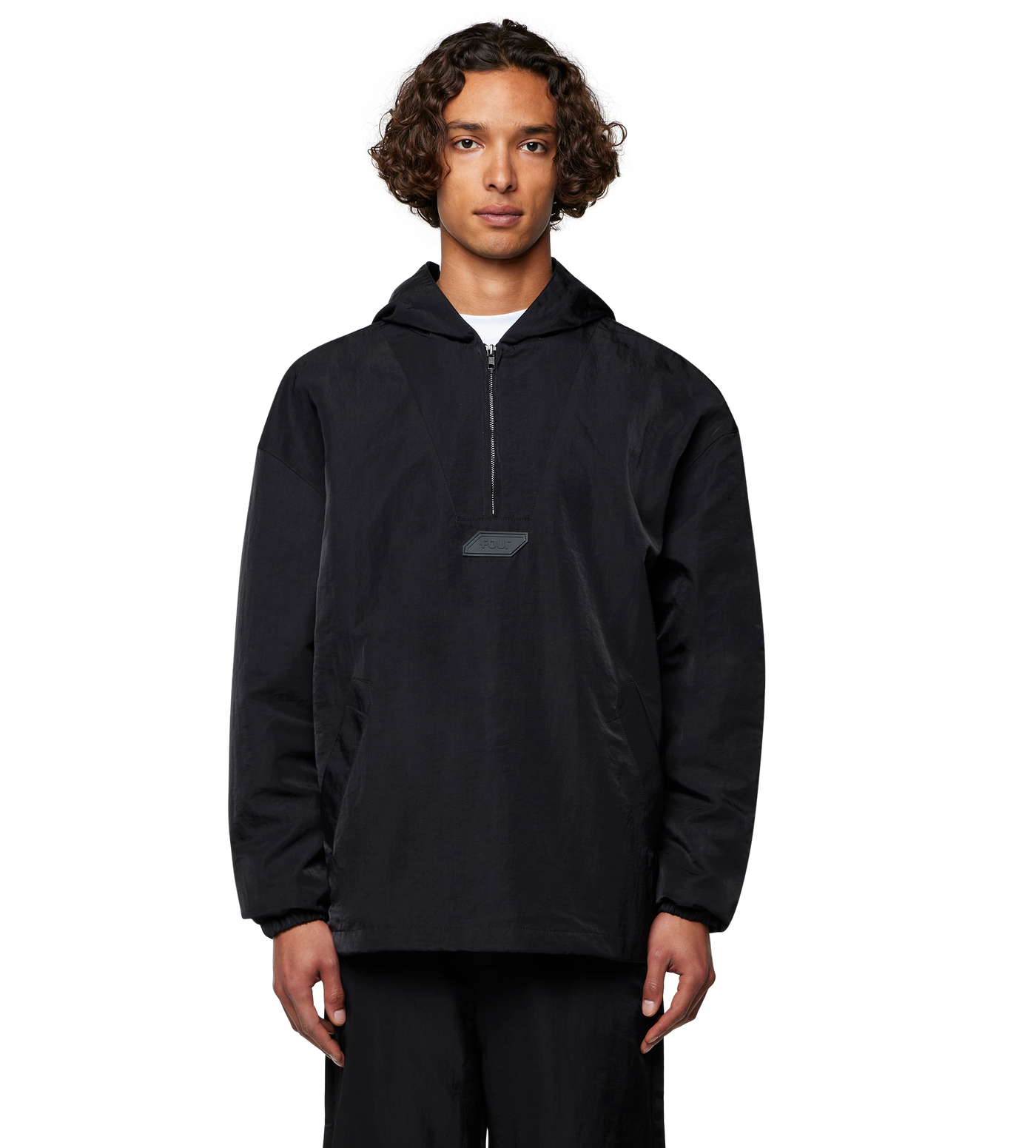 Double Layered Anorak - C9 Square Logo - Black