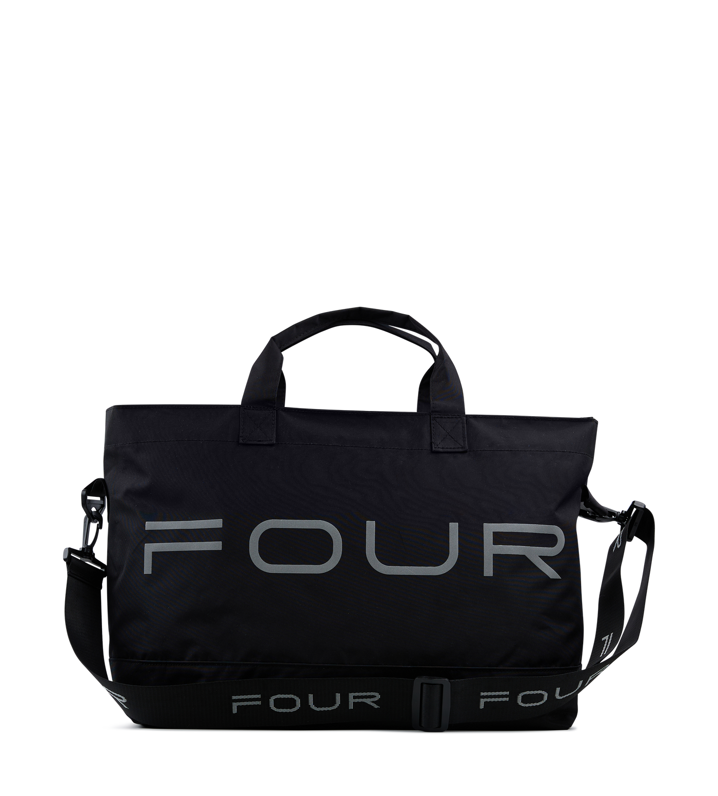 Nylon Reflective Sports Bag Black