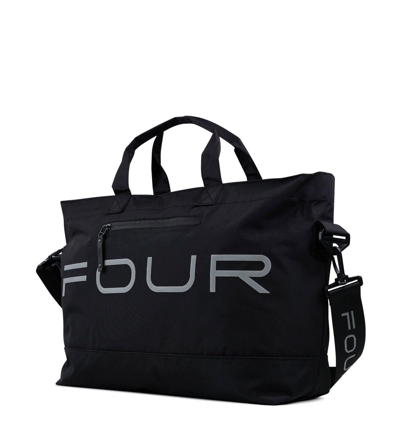 Nylon Reflective Sports Bag Black