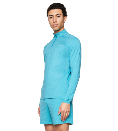 Sportswear Half Zip Melange Ocean Blue