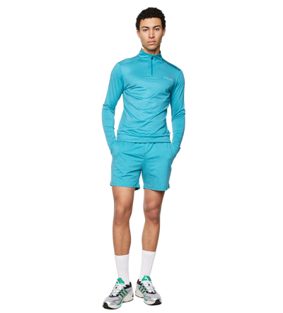 Sportswear Half Zip Melange Ocean Blue