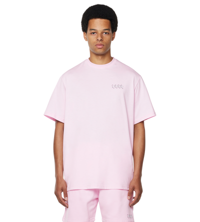 Circles T-shirt Soft Pink/ White