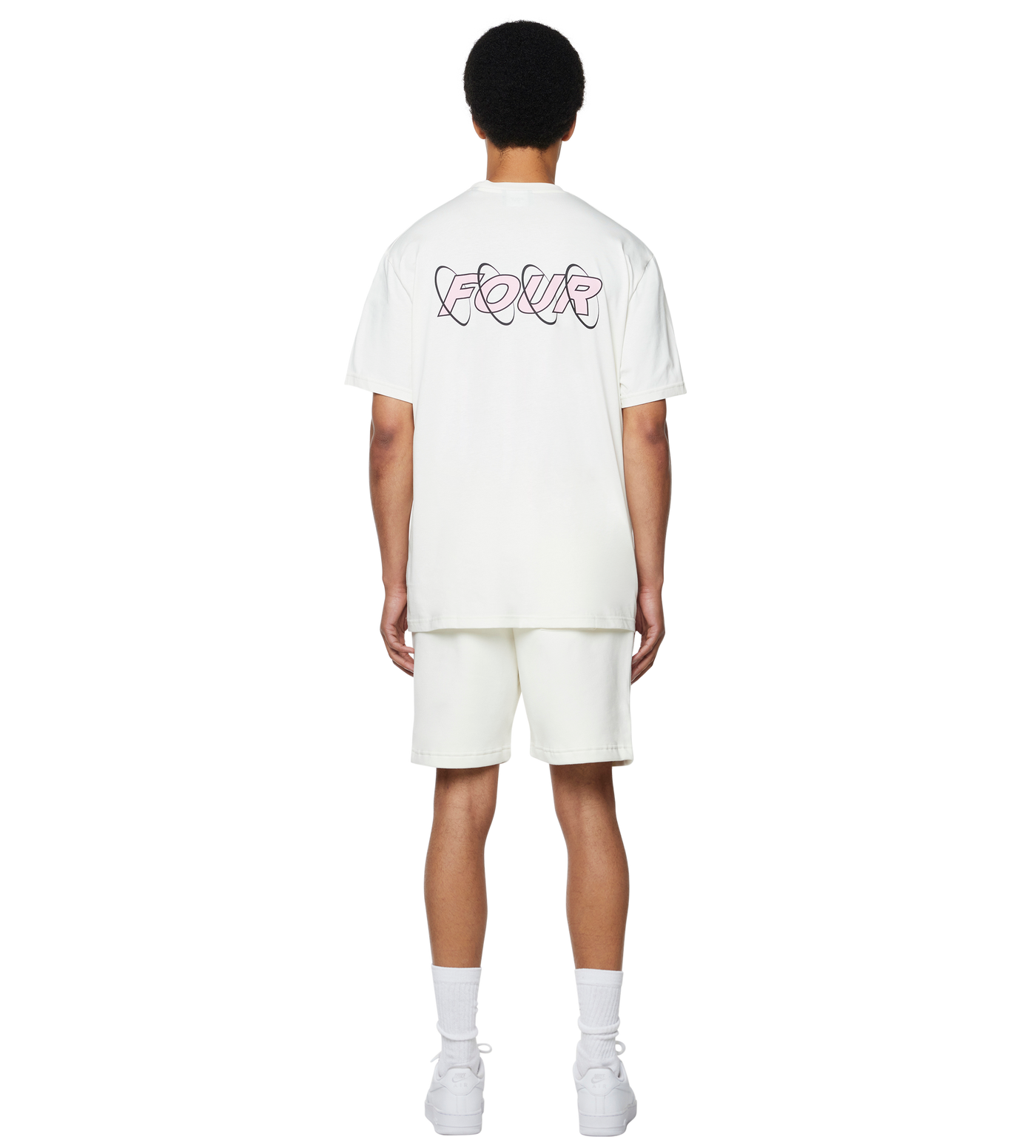 Circles T-shirt Cannoli Cream/ Soft Pink