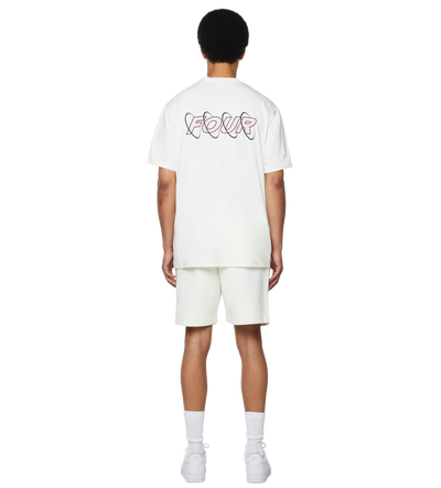 Circles T-shirt Cannoli Cream/ Soft Pink