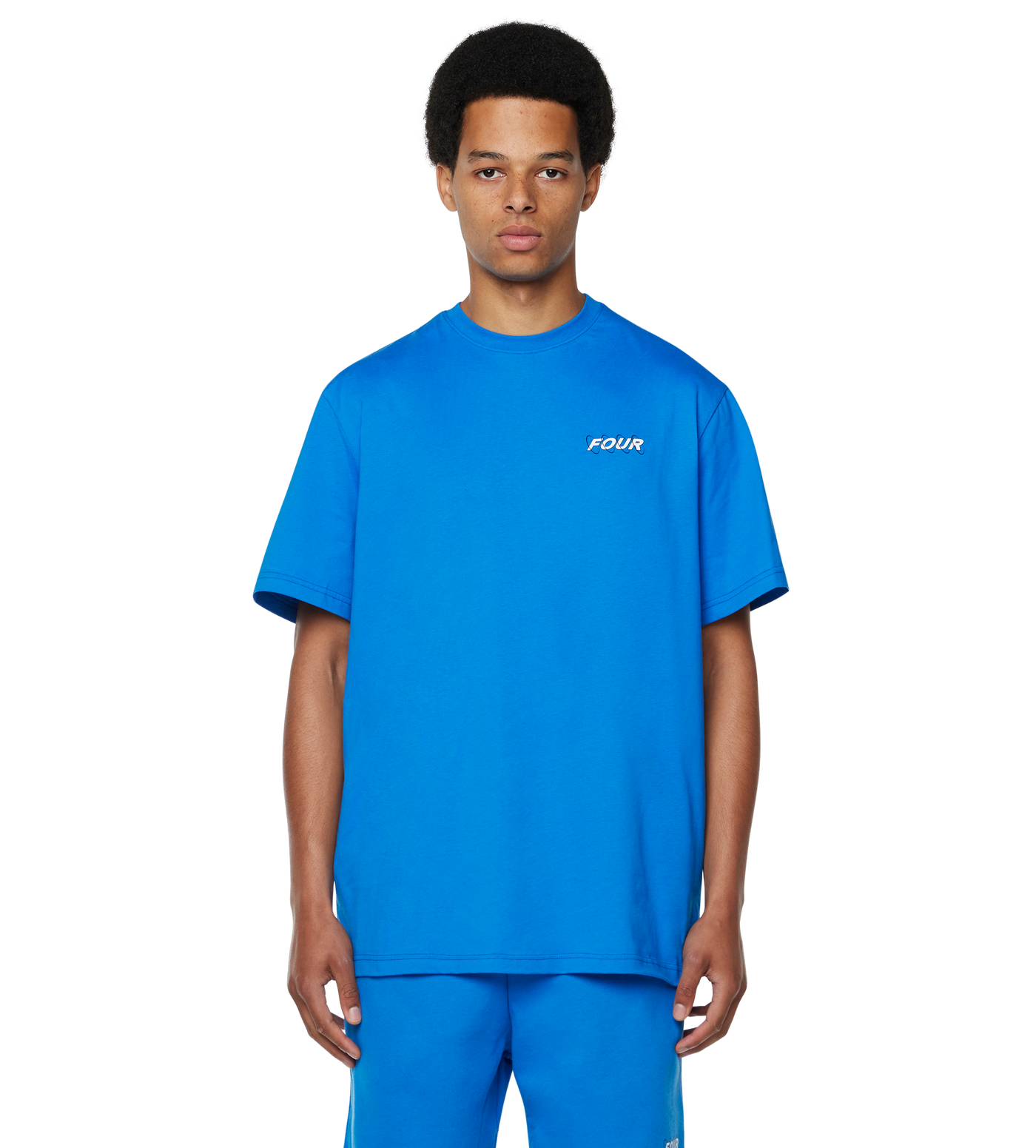 Circles T-shirt Princess Blue/ White