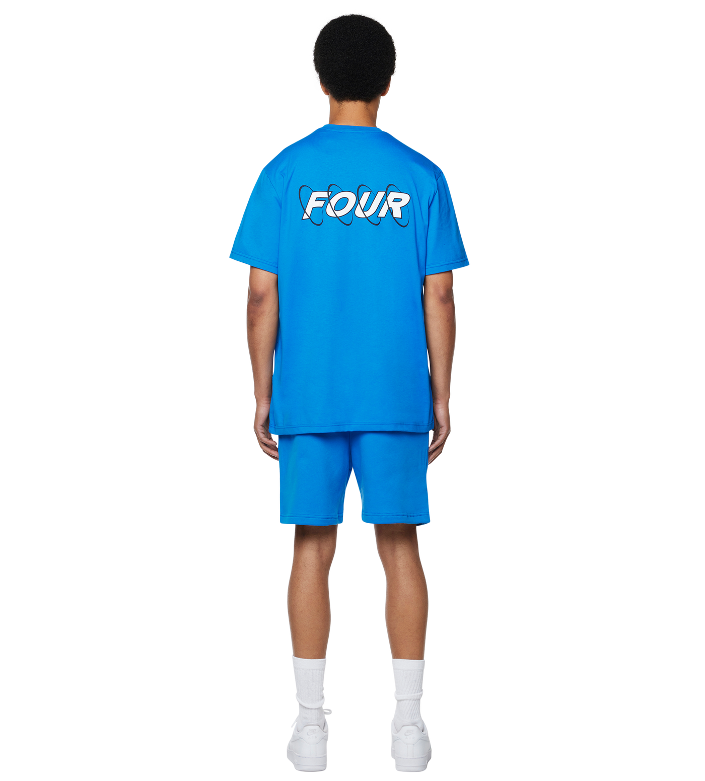 Circles T-shirt Princess Blue/ White