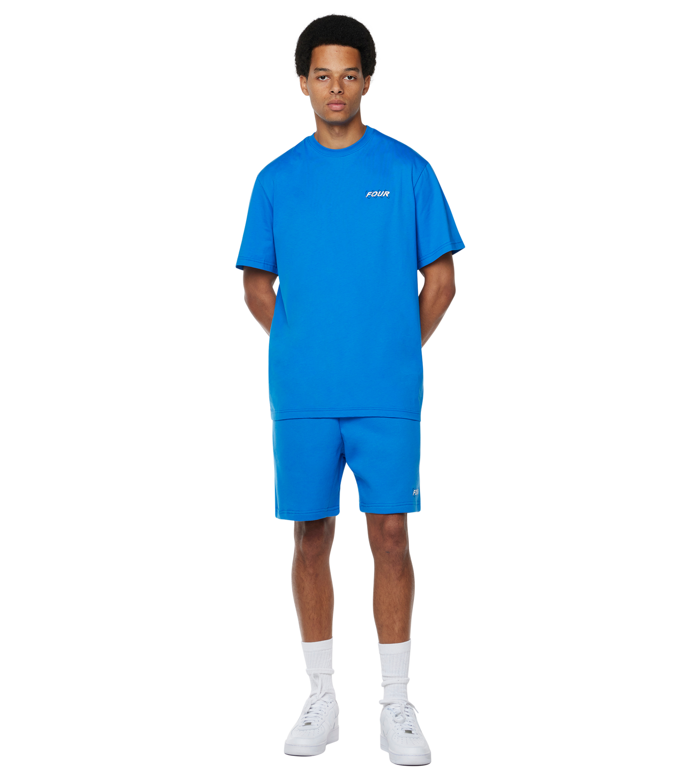 Circles T-shirt Princess Blue/ White