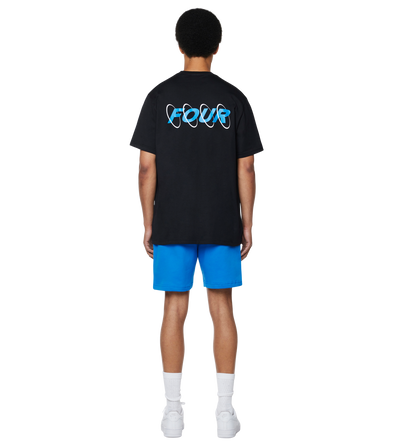 Circles T-shirt Black/ Princess Blue