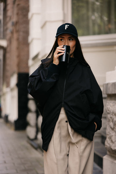 Logo Stainless Steel Cup Black