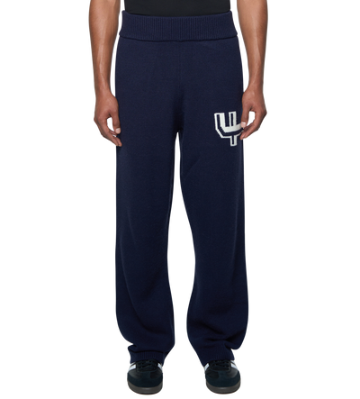 Knitted Pants Marine Blue/ White