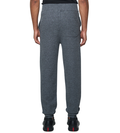 Knitted Pants Cuffed Dark Grey/ White