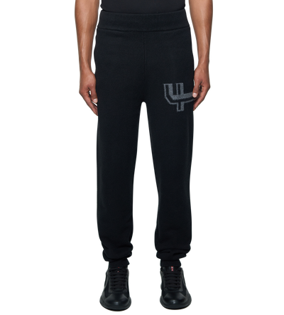 Knitted Pants Cuffed Black/ Dark Grey