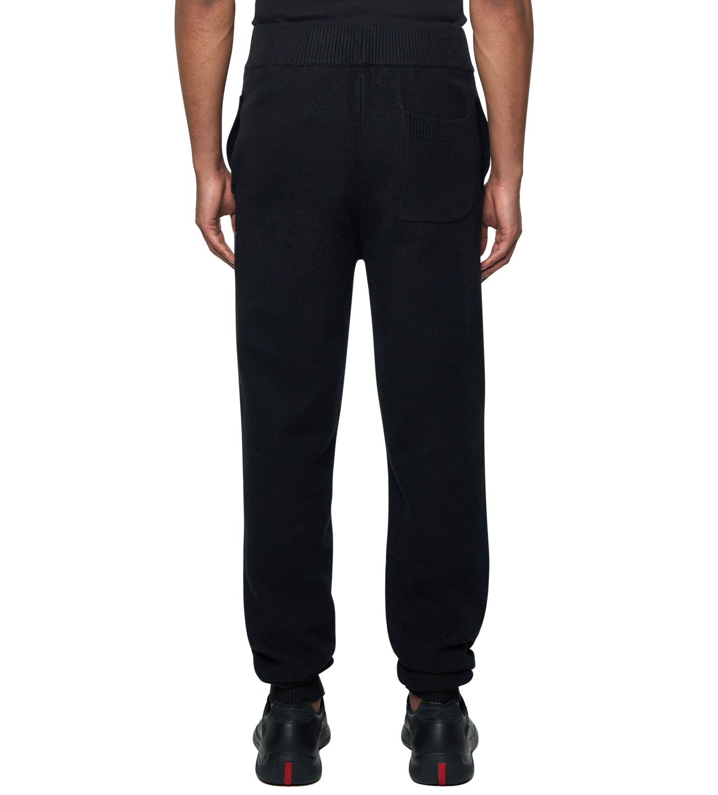 Knitted Pants Cuffed Black/ Dark Grey