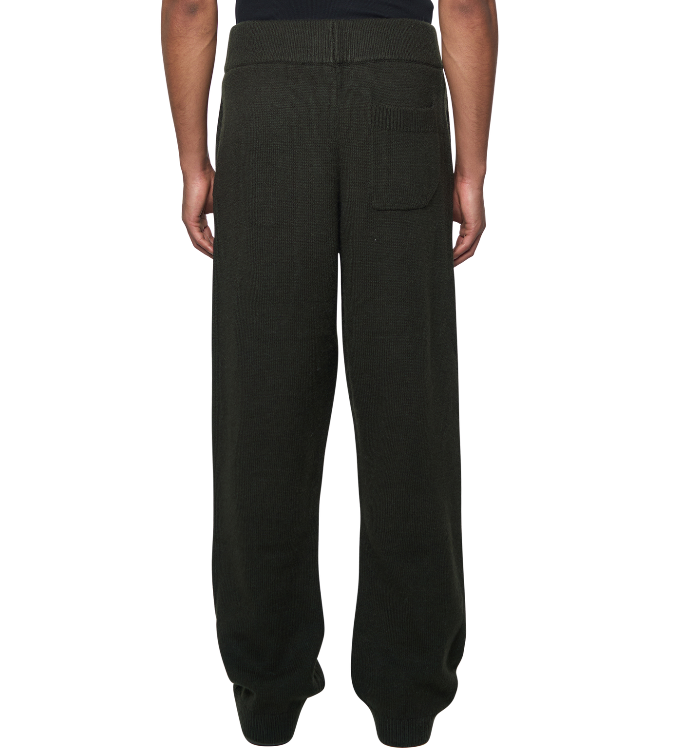 Knitted Pants Dark Green/ Black