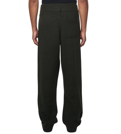 Knitted Pants Dark Green/ Black