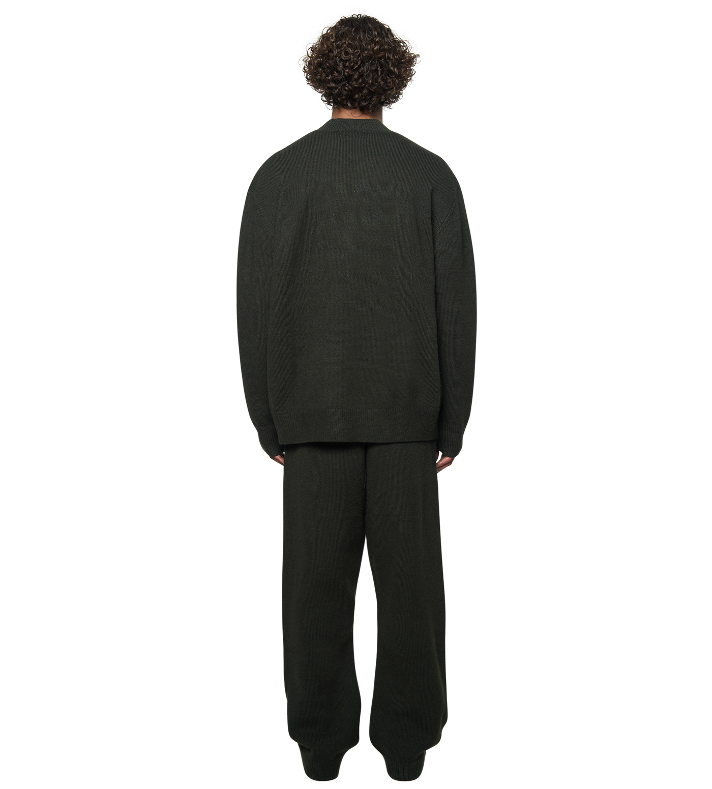 Knitted Pants Dark Green/ Black