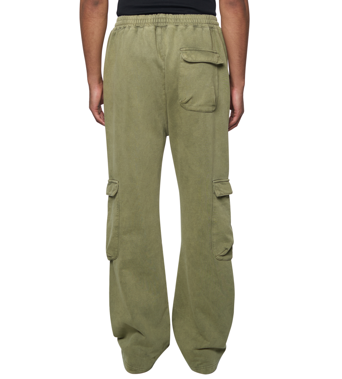 Circles Cargo Sweatpants Washed Moss Green
