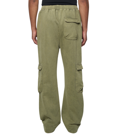 Circles Cargo Sweatpants Washed Moss Green