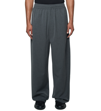 Logo Wool Pants Dark Grey