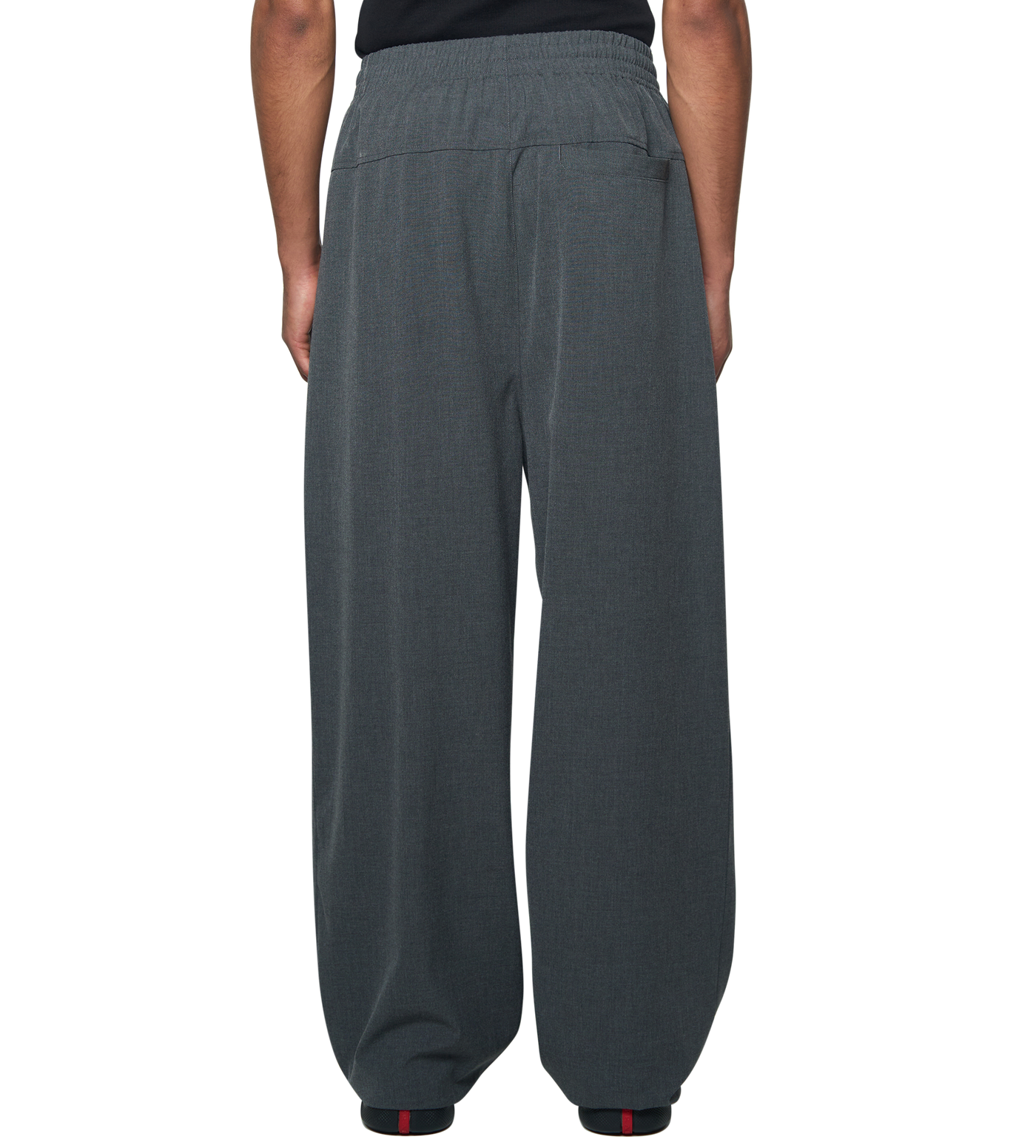 Logo Wool Pants Dark Grey