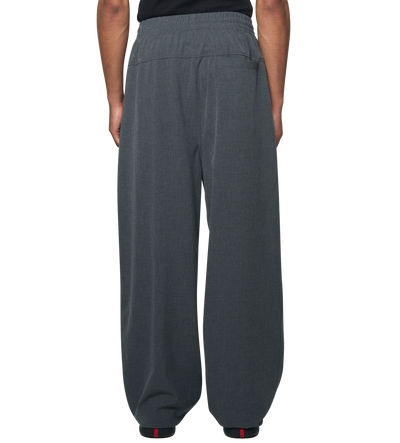 Logo Wool Pants Dark Grey