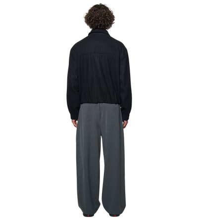 Logo Wool Square Jacket Black