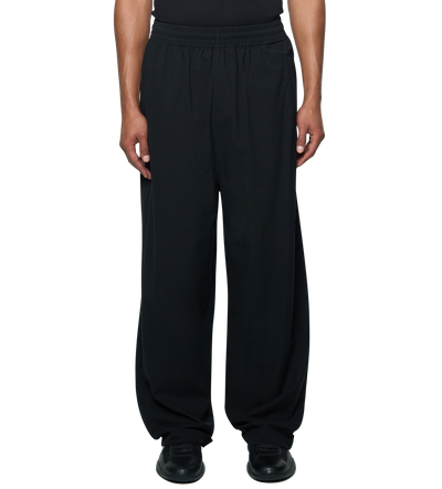 Logo Wool Pants Black