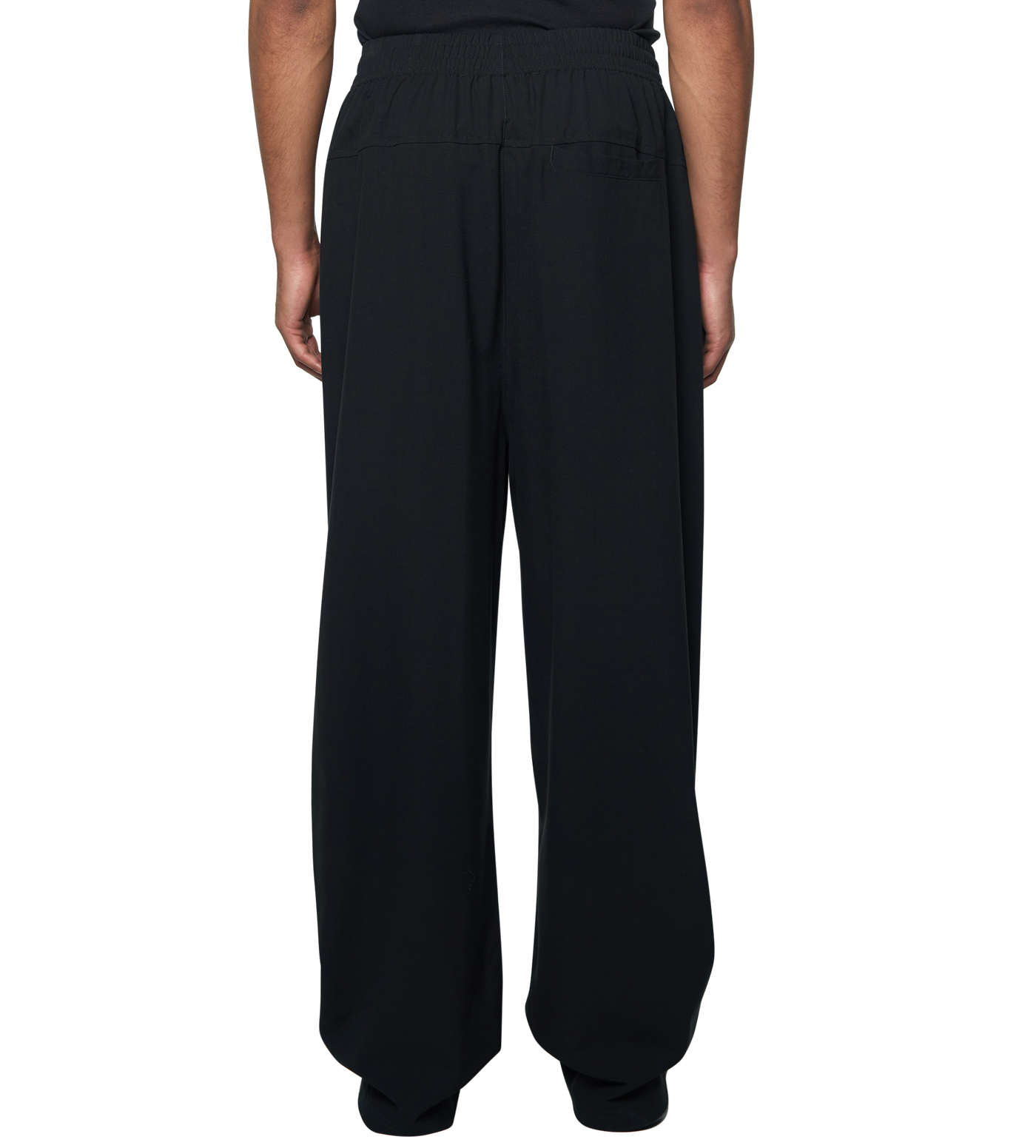 Logo Wool Pants Black