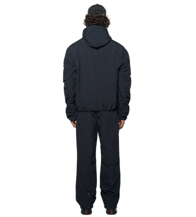 Square Logo Double Layered Jacket Black