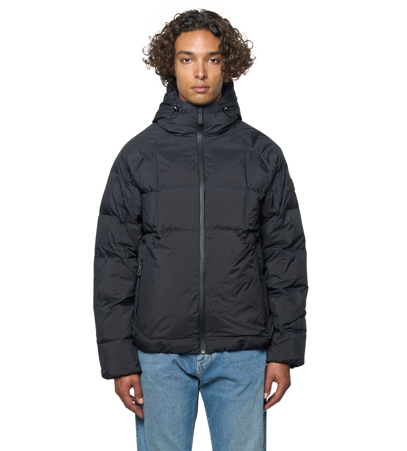 Square Logo Puffer Jacket Black