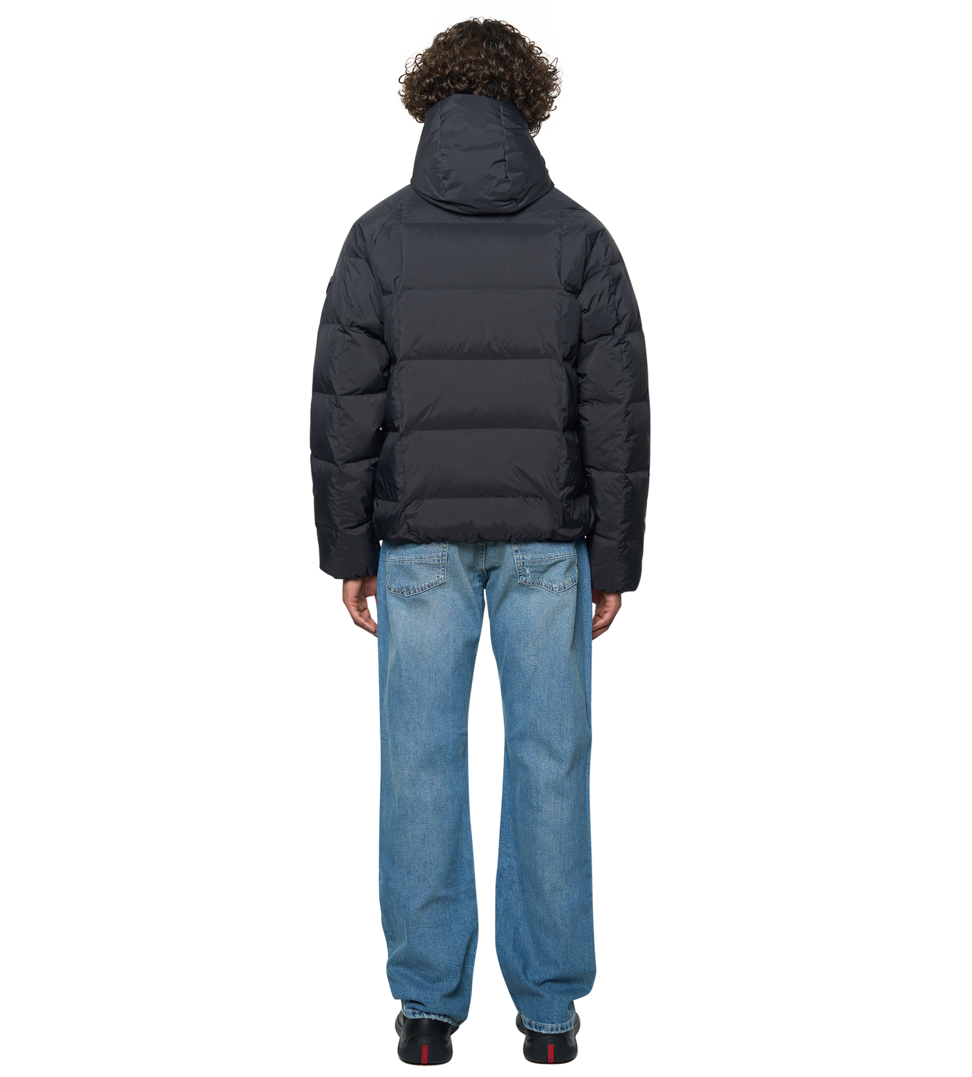 Square Logo Puffer Jacket Black