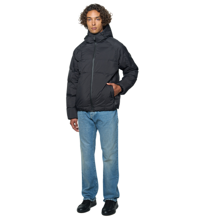 Square Logo Puffer Jacket Black